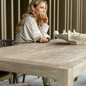 Uttermost Kirkham Solid Mahogany Outdoor Dining Table - Contemporary Farmhouse Style & Charm Woodtone Mahogani Wood 50189