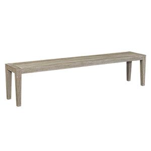 Uttermost Contemporary Farmhouse Wooden Outdoor Bench In Cerused Wheat Finish – Stylish & Durable Gray Mahogani Wood 50190