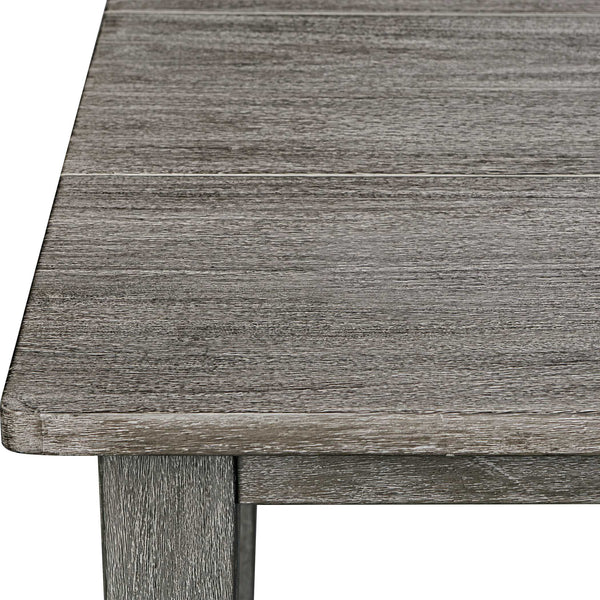 Uttermost Forsyth Dark Gray Rustic Outdoor Dining Table – Solid Mahogany, Farmhouse Charm, Versatile Use Gray,Woodtone Mahogani Wood 50192