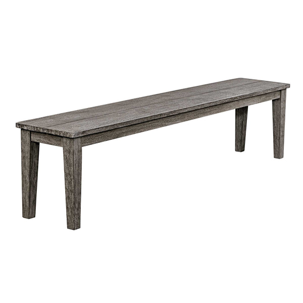 Uttermost Forsyth Rustic Dark Gray Outdoor Bench - Timeless Farmhouse Charm & Contemporary Style Brown Mahogani Wood 50193