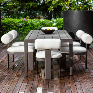 Uttermost Polanco Outdoor Dining Table - Durable Aluminum In Java Black For Stylish Outdoor Gatherings Black,Bronze Aluminium 50194