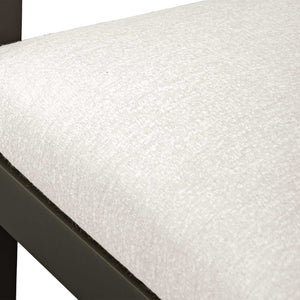 Uttermost Kalmar Outdoor Bar Stool: Stylish, Durable Seating With Comfortable Upholstery For Entertaining Black Steel And Fabric Cloud Dancer 23947