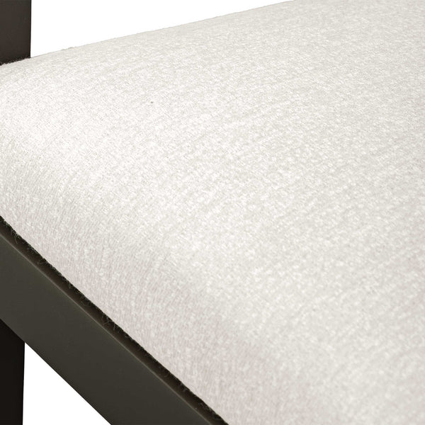 Uttermost Kalmar Outdoor Bar Stool: Stylish, Durable Seating With Comfortable Upholstery For Entertaining Black Steel And Fabric Cloud Dancer 23947