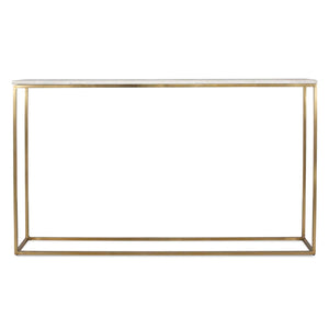Uttermost Redmond Narrow Console Table With Brass Legs & Unique White Marble Top For Elegant Spaces Gold,White White Banswada Marble Top ,Iron Solid Rod Stand 50248