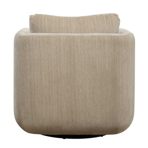 Uttermost Abound Swivel Chair - Elegant Curved Design In Luxurious Porcelain Chenille Upholstery White Plywood,Hardwood,Fabric,Foam,Fiber,Hardware 53024