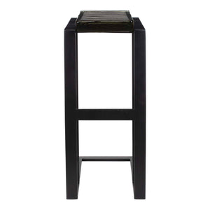 Uttermost Soma Black Accent Table – Sleek Iron Frame With Thick Cast Glass Top For Modern Elegance Black Glass,Metal 50203