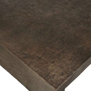 Uttermost Obra Outdoor Coffee Table - Stylish Hammered Aluminum Frame For Elegant Outdoor Spaces Bronze Metal 50212