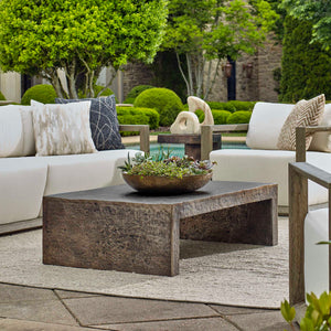 Uttermost Obra Outdoor Coffee Table - Stylish Hammered Aluminum Frame For Elegant Outdoor Spaces Bronze Metal 50212