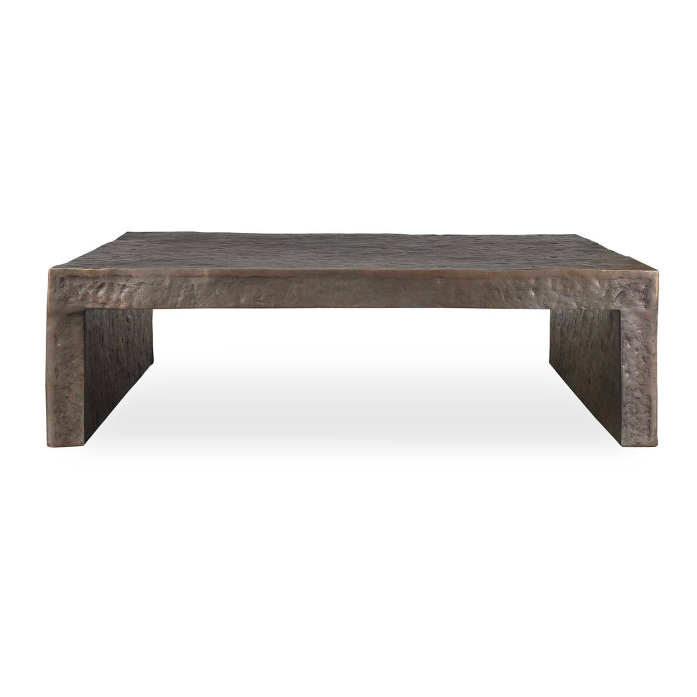 Uttermost Obra Outdoor Coffee Table - Stylish Hammered Aluminum Frame For Elegant Outdoor Spaces Bronze Metal 50212
