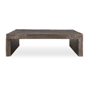 Uttermost Obra Outdoor Coffee Table - Stylish Hammered Aluminum Frame For Elegant Outdoor Spaces Bronze Metal 50212