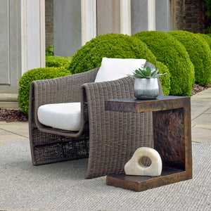 Uttermost Obra Outdoor Coffee Table - Stylish Hammered Aluminum Frame For Elegant Outdoor Spaces Bronze Metal 50213