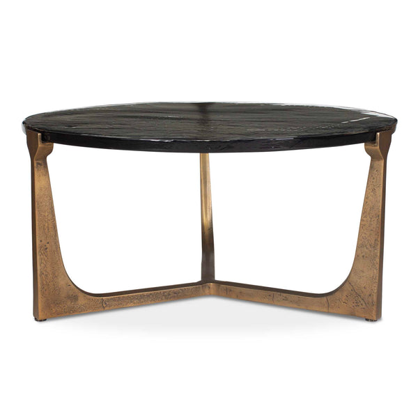 Uttermost Bohdi Outdoor Coffee Table - Elegant Antique Finish With Stunning Glass Top For Any Space Brass Metal,Cast Glass 50215