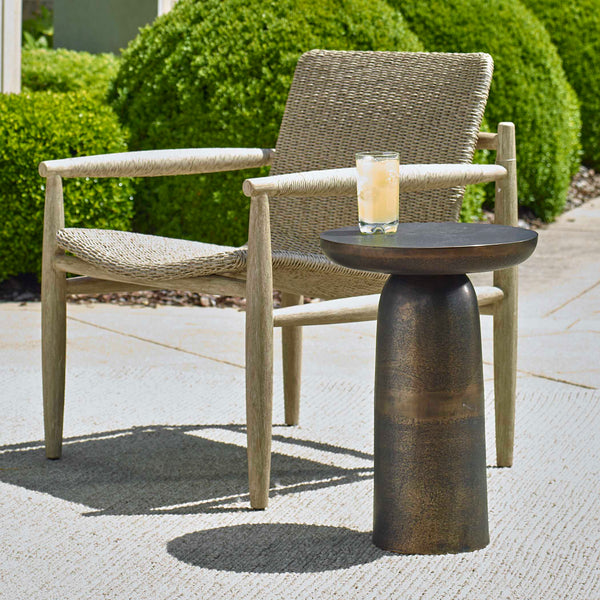 Uttermost Joppa Striking Dark Accent Table With Sculptural Design For Indoor And Outdoor Charm Bronze Metal 50217