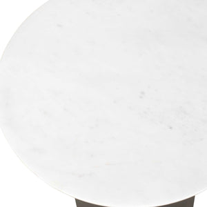 Uttermost Olso Bronze Outdoor Accent Table With Unique White Marble Top – Indoor/Outdoor Elegance Bronze,White Metal,Marble 50218