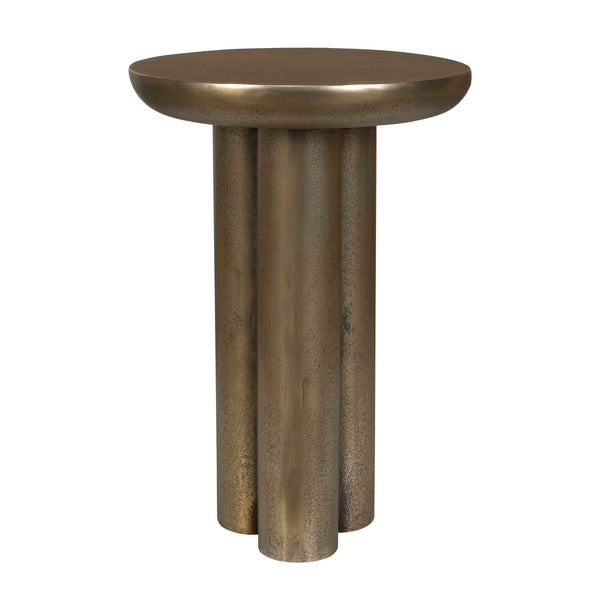 Uttermost Thorp Outdoor Accent Table - Durable Aluminum, Antique Brass Finish, Rustic & Modern Charm Brass Metal 50220