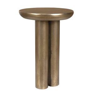 Uttermost Thorp Outdoor Accent Table - Durable Aluminum, Antique Brass Finish, Rustic & Modern Charm Brass Metal 50220