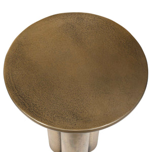 Uttermost Thorp Outdoor Accent Table - Durable Aluminum, Antique Brass Finish, Rustic & Modern Charm Brass Metal 50220