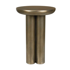Uttermost Thorp Outdoor Accent Table - Durable Aluminum, Antique Brass Finish, Rustic & Modern Charm Brass Metal 50220