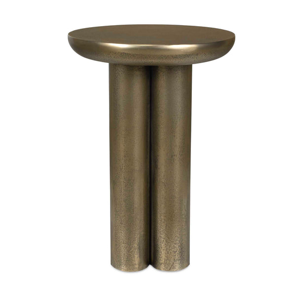 Uttermost Thorp Outdoor Accent Table - Durable Aluminum, Antique Brass Finish, Rustic & Modern Charm Brass Metal 50220