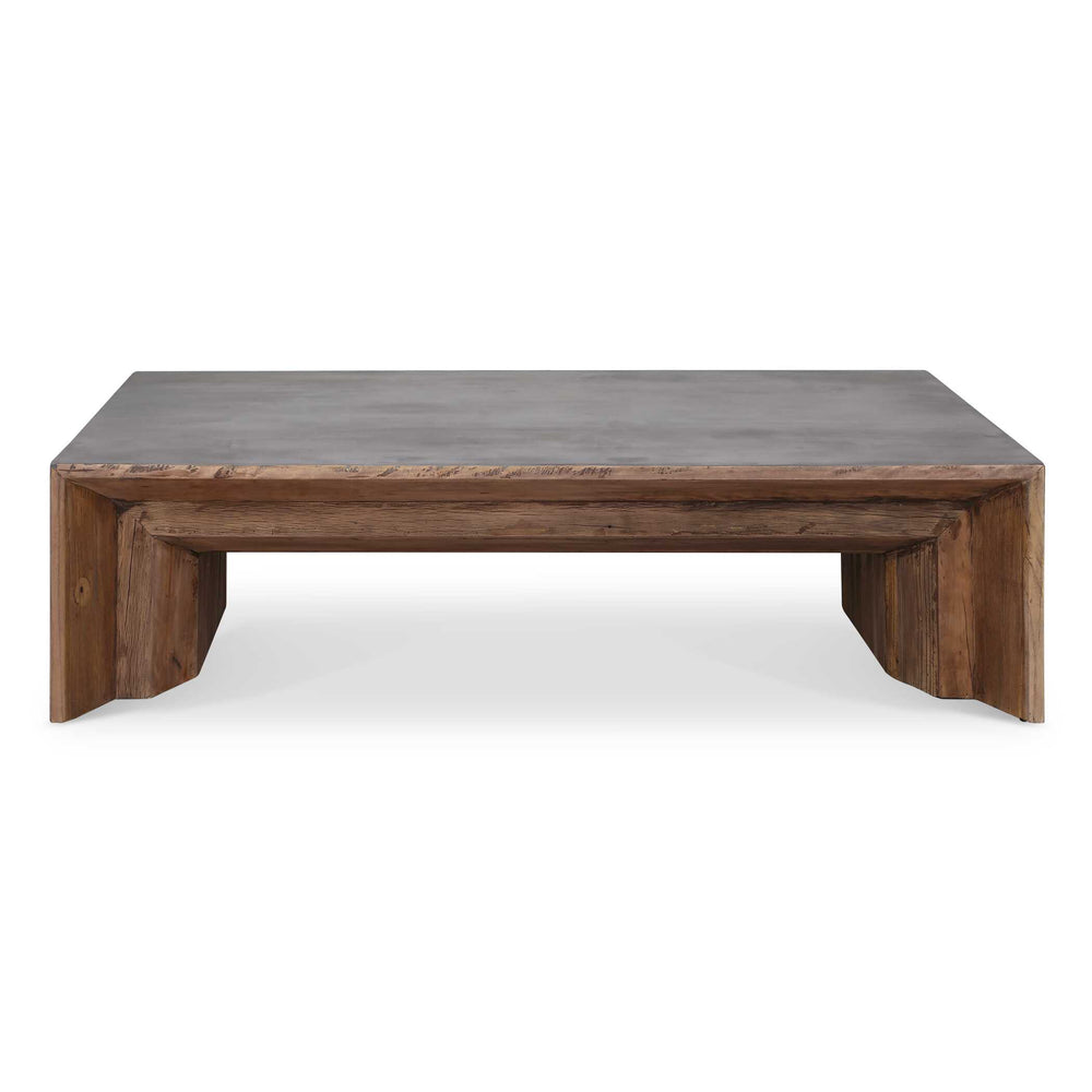 Uttermost Vail Gray Elm Coffee Table - Rustic Charm With Reclaimed Wood & Unique Concrete Finish Gray,Woodtone Old Elm,Plywood 50158