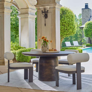 Uttermost Madrone Weather-resistant Outdoor Dining Table For Elegant Indoor And Outdoor Spaces Bronze Metal 50219