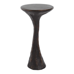 Uttermost Milan Outdoor Dark Bronze Drink Table - Stunning Sculptural Design For Indoor & Outdoor Use Black,Bronze Concrete 50188