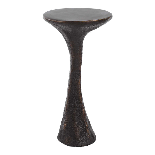 Uttermost Milan Outdoor Dark Bronze Drink Table - Stunning Sculptural Design For Indoor & Outdoor Use Black,Bronze Concrete 50188