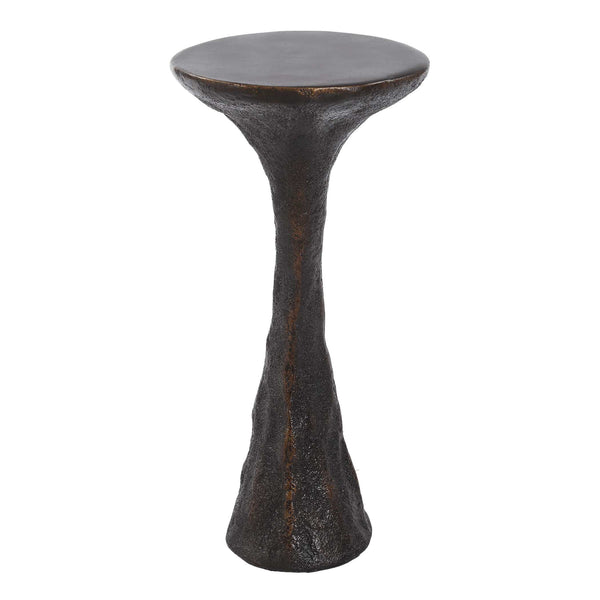 Uttermost Milan Outdoor Dark Bronze Drink Table - Stunning Sculptural Design For Indoor & Outdoor Use Black,Bronze Concrete 50188