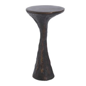 Uttermost Milan Outdoor Dark Bronze Drink Table - Stunning Sculptural Design For Indoor & Outdoor Use Black,Bronze Concrete 50188