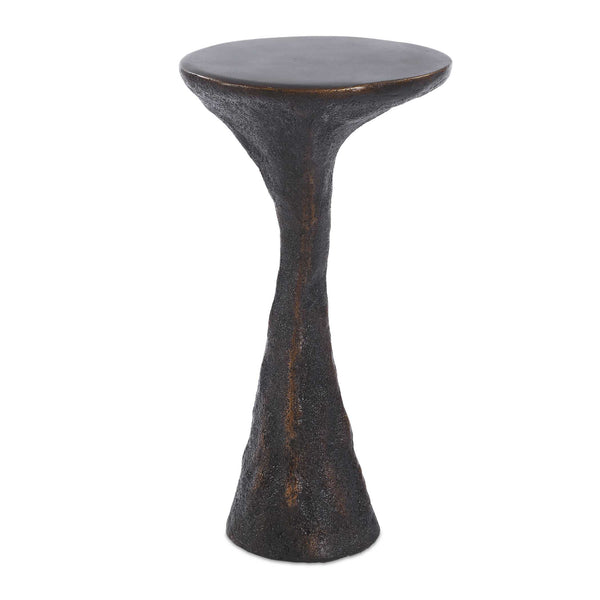 Uttermost Milan Outdoor Dark Bronze Drink Table - Stunning Sculptural Design For Indoor & Outdoor Use Black,Bronze Concrete 50188