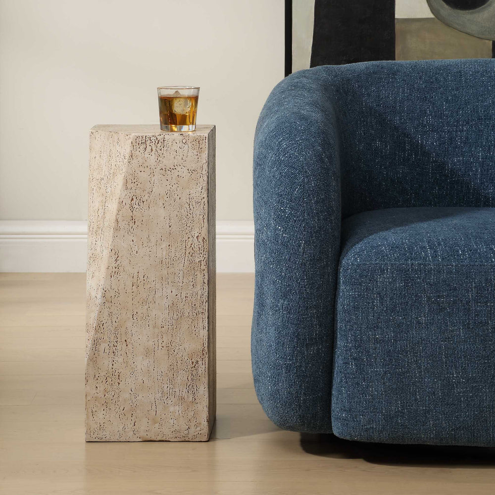 Uttermost Leroy Concrete Outdoor Drink Table - Durable, Stylish Accent For Indoor & Outdoor Spaces Brown,White Concrete 50249