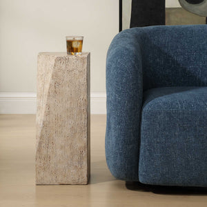 Uttermost Leroy Concrete Outdoor Drink Table - Durable, Stylish Accent For Indoor & Outdoor Spaces Brown,White Concrete 50249