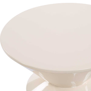Uttermost Lyford Modern Accent Table - Sleek High-gloss Cream Finish For Contemporary Home Décor White Mdf 50187