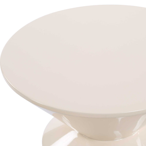 Uttermost Lyford Modern Accent Table - Sleek High-gloss Cream Finish For Contemporary Home Décor White Mdf 50187