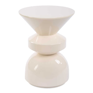 Uttermost Lyford Modern Accent Table - Sleek High-gloss Cream Finish For Contemporary Home Décor White Mdf 50187