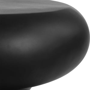 Uttermost Robles Black Outdoor Accent Table - Elegant Hourglass Design For Indoor & Outdoor Use Black Rice,Stone Resin 50232