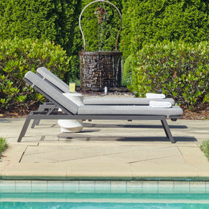 Uttermost Bea Outdoor Pool Chaise - Stylish, Adjustable Mesh Lounger With Durable Java Black Frame Black Aluminium And Textilene Vasco 909 50244