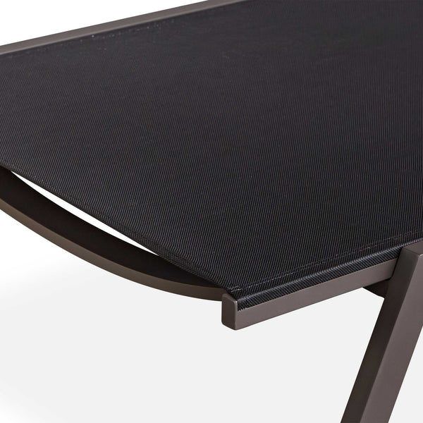 Uttermost Bea Outdoor Pool Chaise - Stylish, Adjustable Mesh Lounger With Durable Java Black Frame Black Aluminium And Textilene Vasco 909 50244