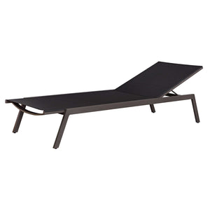 Uttermost Bea Outdoor Pool Chaise - Stylish, Adjustable Mesh Lounger With Durable Java Black Frame Black Aluminium And Textilene Vasco 909 50244