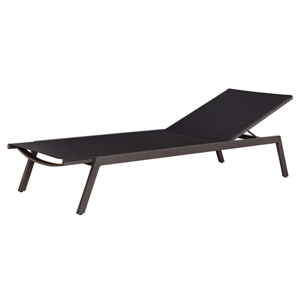 Uttermost Bea Outdoor Pool Chaise - Stylish, Adjustable Mesh Lounger With Durable Java Black Frame Black Aluminium And Textilene Vasco 909 50244