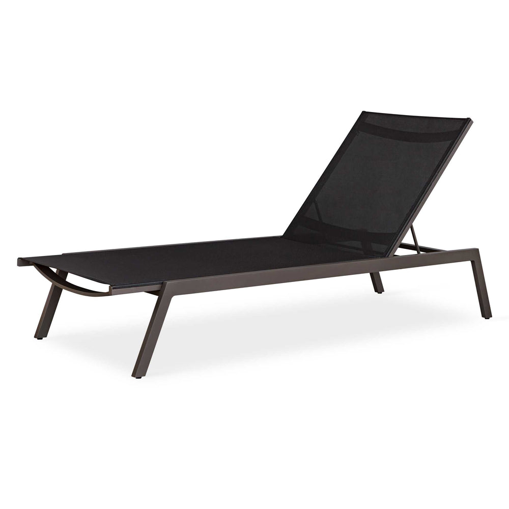 Uttermost Bea Outdoor Pool Chaise - Stylish, Adjustable Mesh Lounger With Durable Java Black Frame Black Aluminium And Textilene Vasco 909 50244