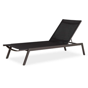 Uttermost Bea Outdoor Pool Chaise - Stylish, Adjustable Mesh Lounger With Durable Java Black Frame Black Aluminium And Textilene Vasco 909 50244