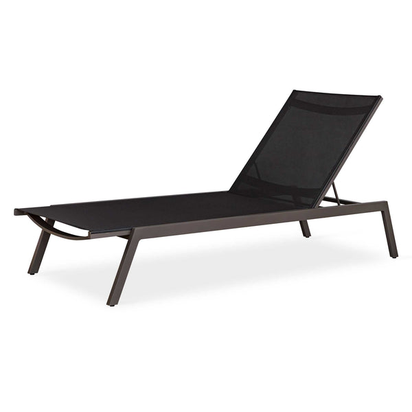 Uttermost Bea Outdoor Pool Chaise - Stylish, Adjustable Mesh Lounger With Durable Java Black Frame Black Aluminium And Textilene Vasco 909 50244