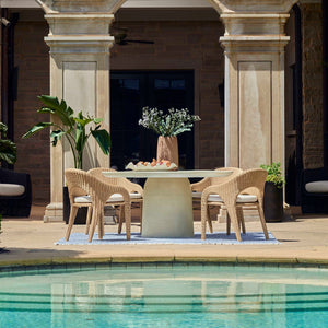 Uttermost Madrone Weather-resistant Outdoor Dining Table For Elegant Indoor And Outdoor Spaces White Aluminium 50226