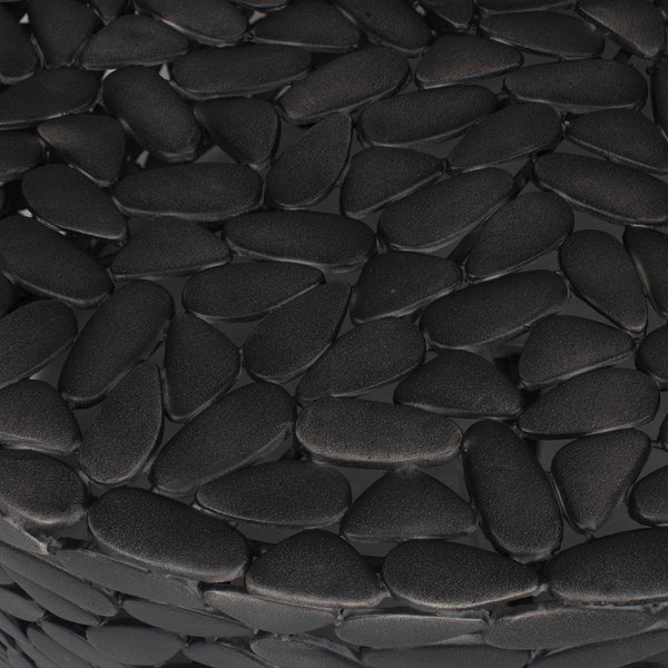 Uttermost Rivington Outdoor Coffee Table - Durable Weather-resistant Design With Unique River Rock Style Black Aluminium 50221