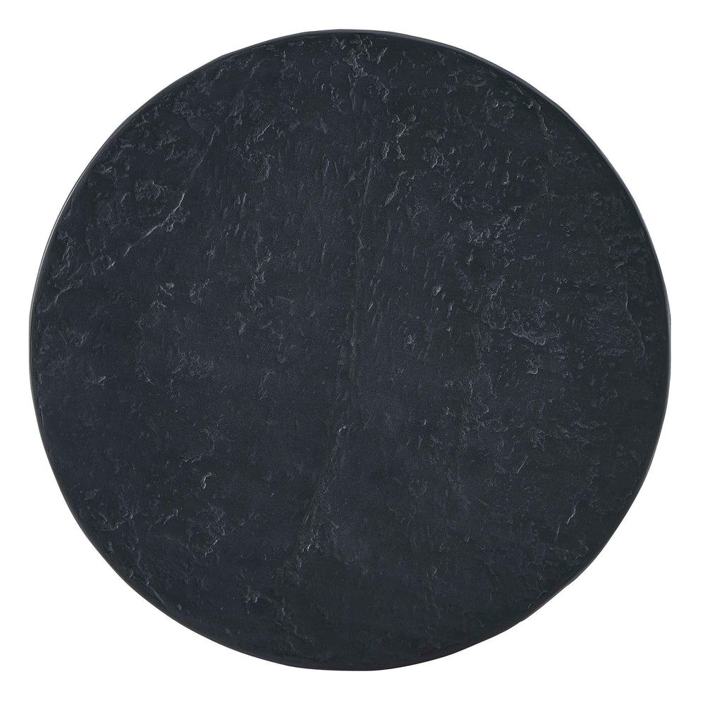 Uttermost Hurlee Stylish Outdoor Accent Table - Durable Glass Reinforced Concrete In Slate Finish Black Concrete 50167