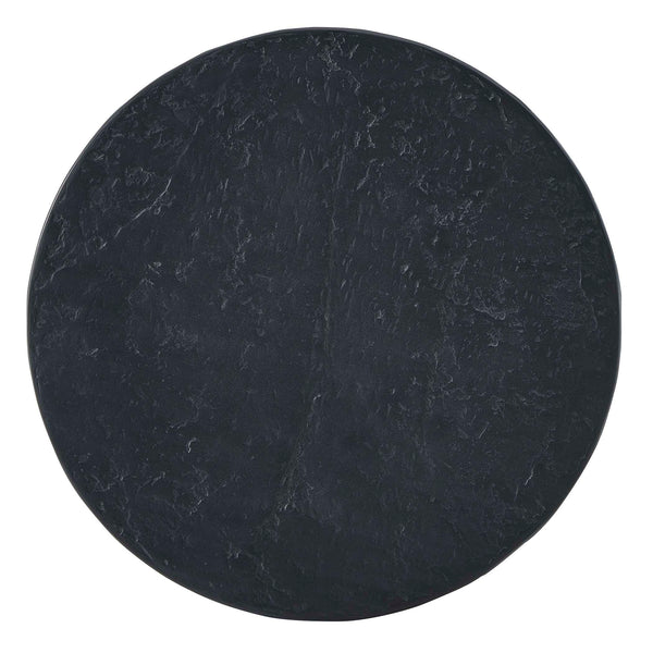 Uttermost Hurlee Stylish Outdoor Accent Table - Durable Glass Reinforced Concrete In Slate Finish Black Concrete 50167