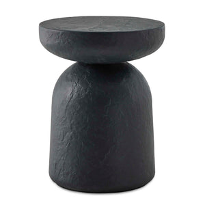 Uttermost Hurlee Stylish Outdoor Accent Table - Durable Glass Reinforced Concrete In Slate Finish Black Concrete 50167