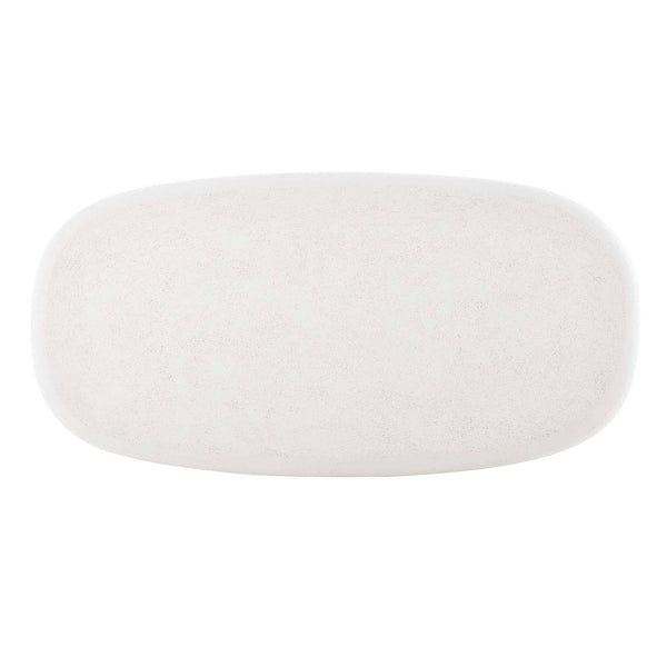 Uttermost Leyton Outdoor Coffee Table - Stylish Glass Reinforced Concrete Design With Storage Space White Cast Gfrc Concrete 50195