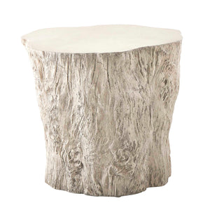 Uttermost Oakmont Outdoor Side Table - Unique Glass Reinforced Concrete With Organic Textured Appeal White Cast Gfrc Concrete 50196